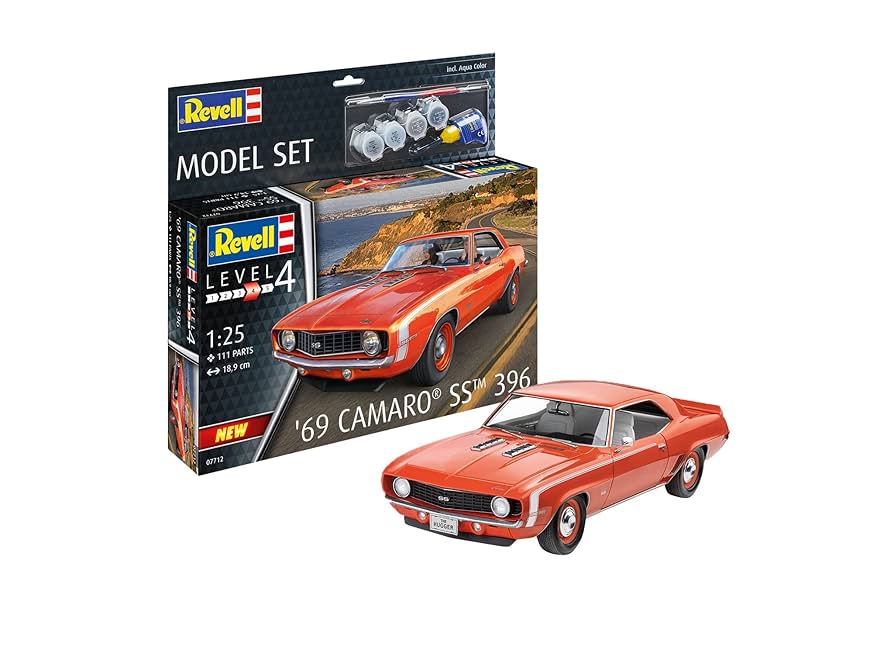Amazon.com: Revell Model Set 67712 69 Camaro SS 396 1:25